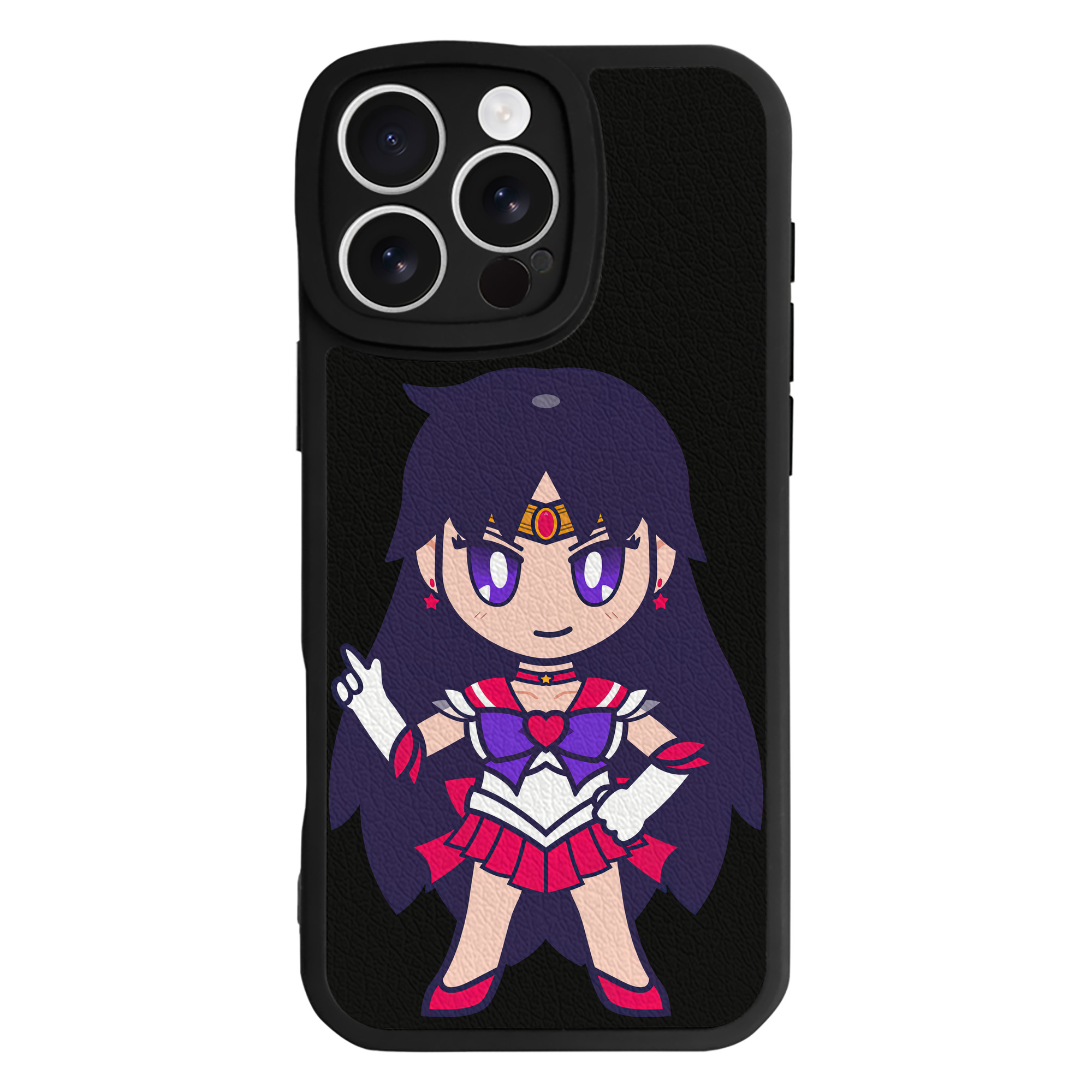 （画像用） 美少女戦士セーラームーン 火野レイ ひの レイ Sailor Moon Hino Rei （セーラーマーズ,Sailor Mars） 【iPhone 16シリーズ対応】シリコンスマホケース（レザー調） 材質：シリコン